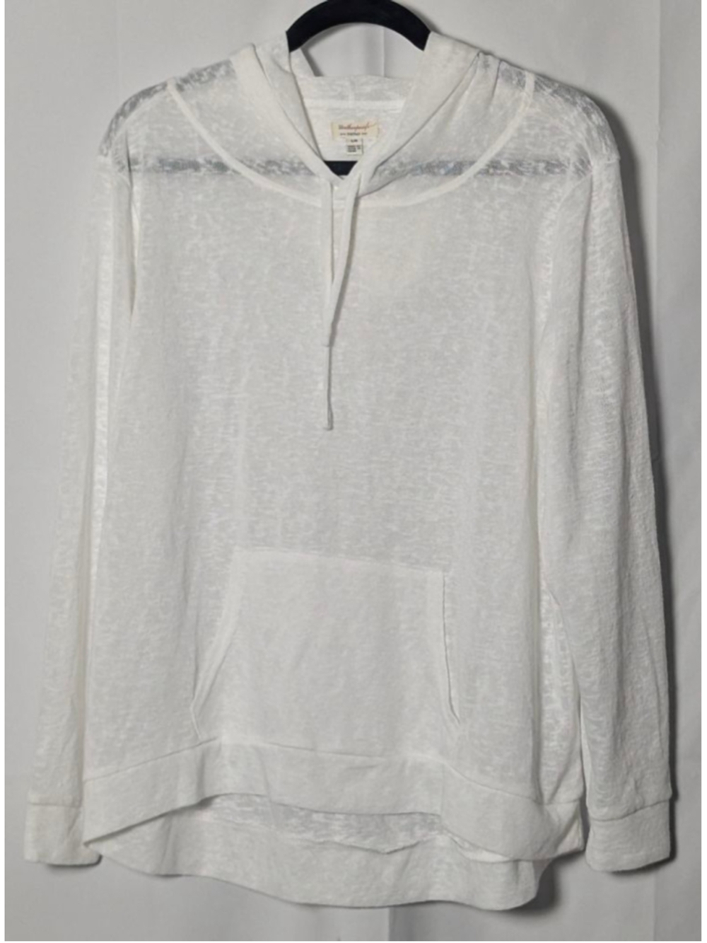 Weatherproof Vintage Lightweight Hooded Pullover Top White Women’s Large